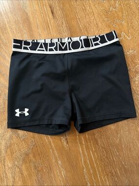 Under Armour Black Women's Performance Bike Shorts with Branded Waistband